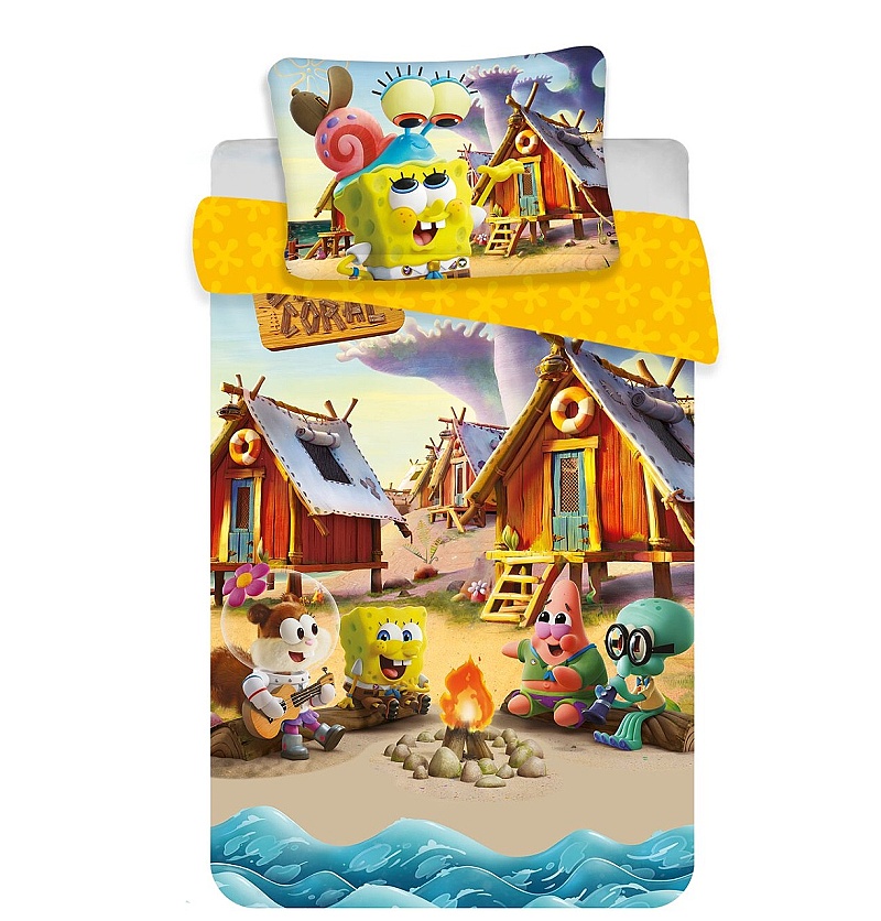 Disney povlečení do postýlky Sponge Bob baby 100x135, 40x60 cm