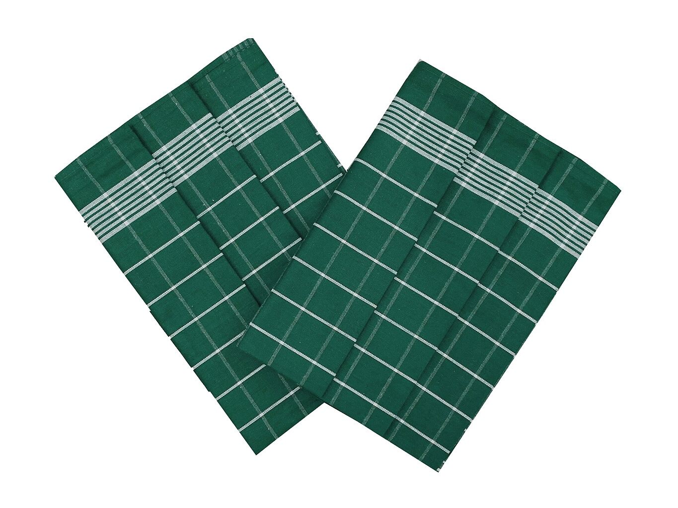 Utěrka Pozitiv Egyptská bavlna 50x70 cm smaragdová/bílá 3 ks