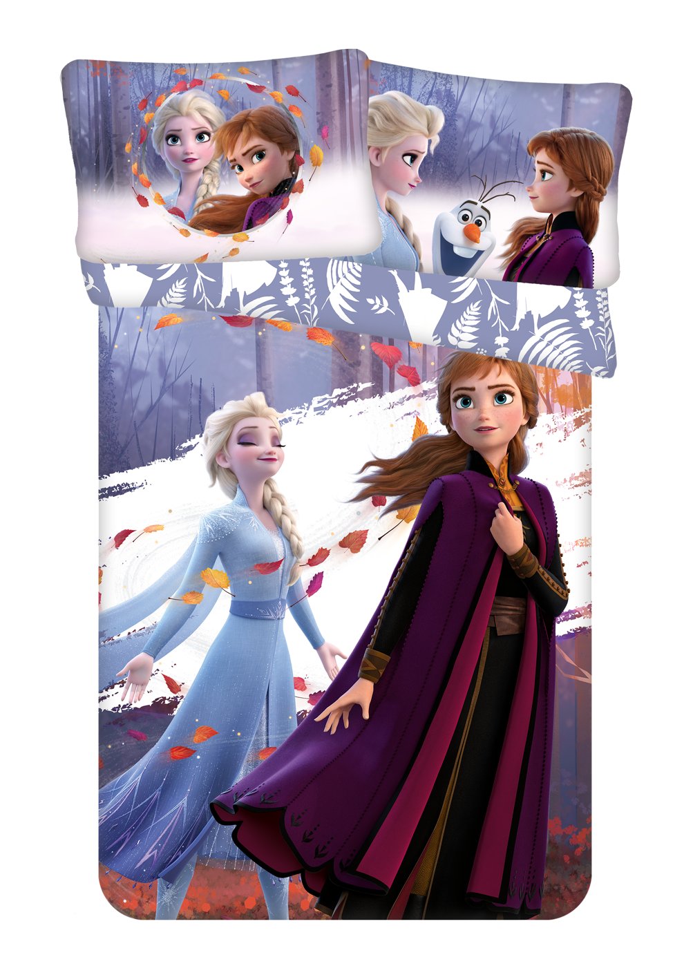 Disney povlečení do postýlky Frozen 2 &quot;Leaves&quot; baby 100x130, 40x60 cm