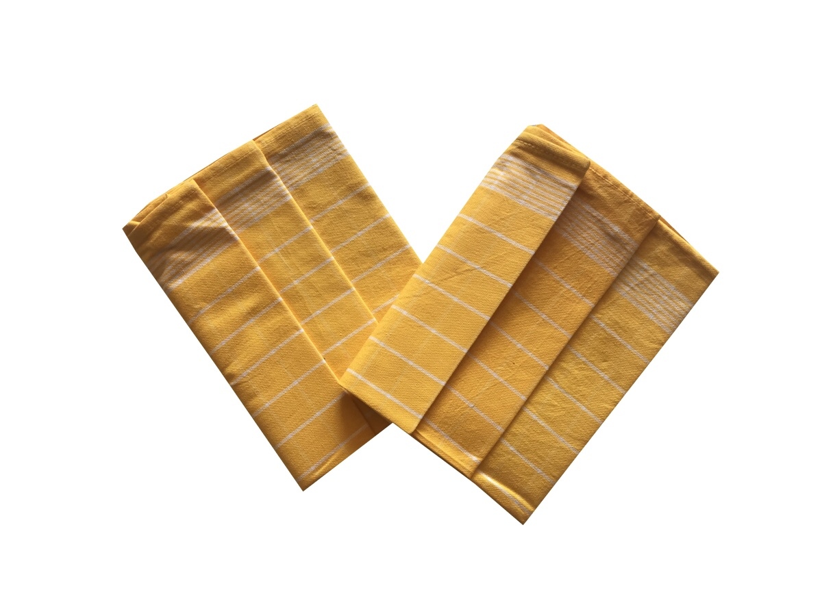 Utěrka Pozitiv Egyptská bavlna 50x70 cm žlutá/bílá 3 ks