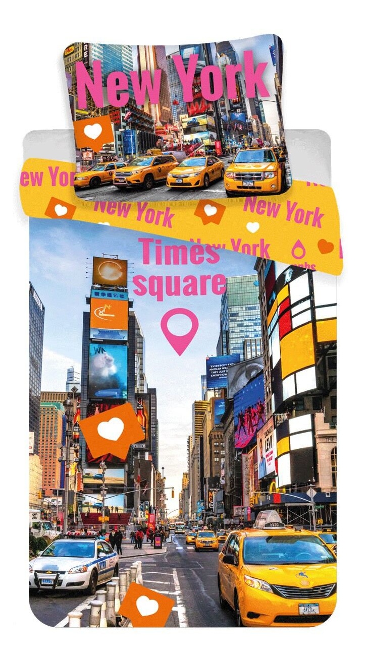 Jerry Fabrics Povlečení fototisk Times Square 140x200, 70x90 cm