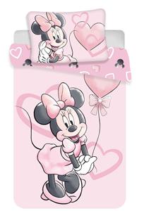 Disney povlečení do postýlky Minnie Pink heart 02 baby 100x135, 40x60 cm