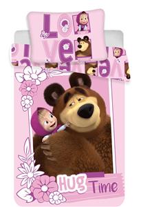 Disney povlečení do postýlky Máša a medvěd Love baby 100x135, 40x60 cm