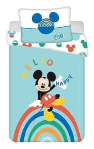 Disney povlečení do postýlky Mickey Rainbow baby 100x135, 40x60 cm